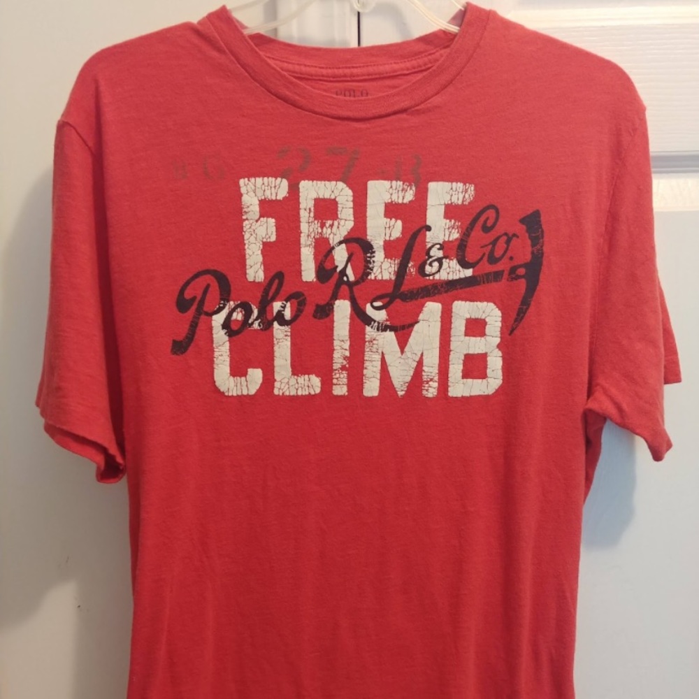 Polo Ralph Lauren Free Climb Red Short Sleeve Vintage T-Shirt